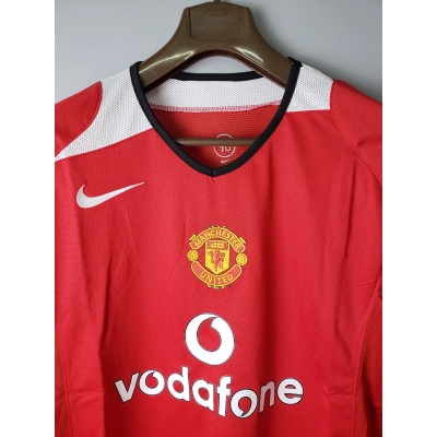 Manchester United 2005 Mens Retro Long Sleeve Home Jersey 02