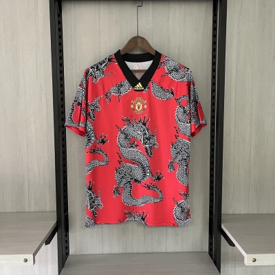 Manchester United 2019/20 Mens Retro Red Chinese Dragon Jersey 01