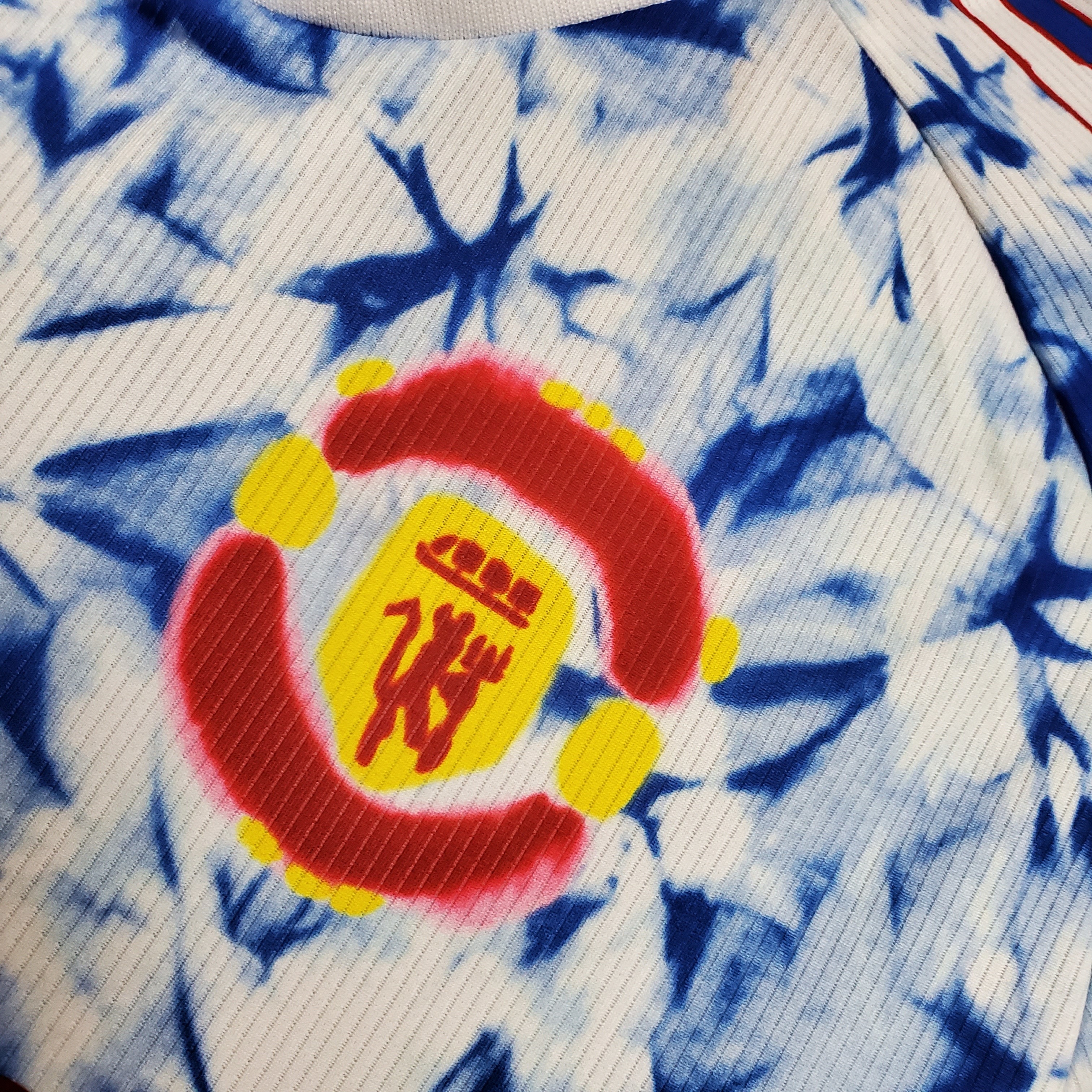 Manchester United 2020/21 Mens Adidas x Human Race Blue Camouflage Jersey