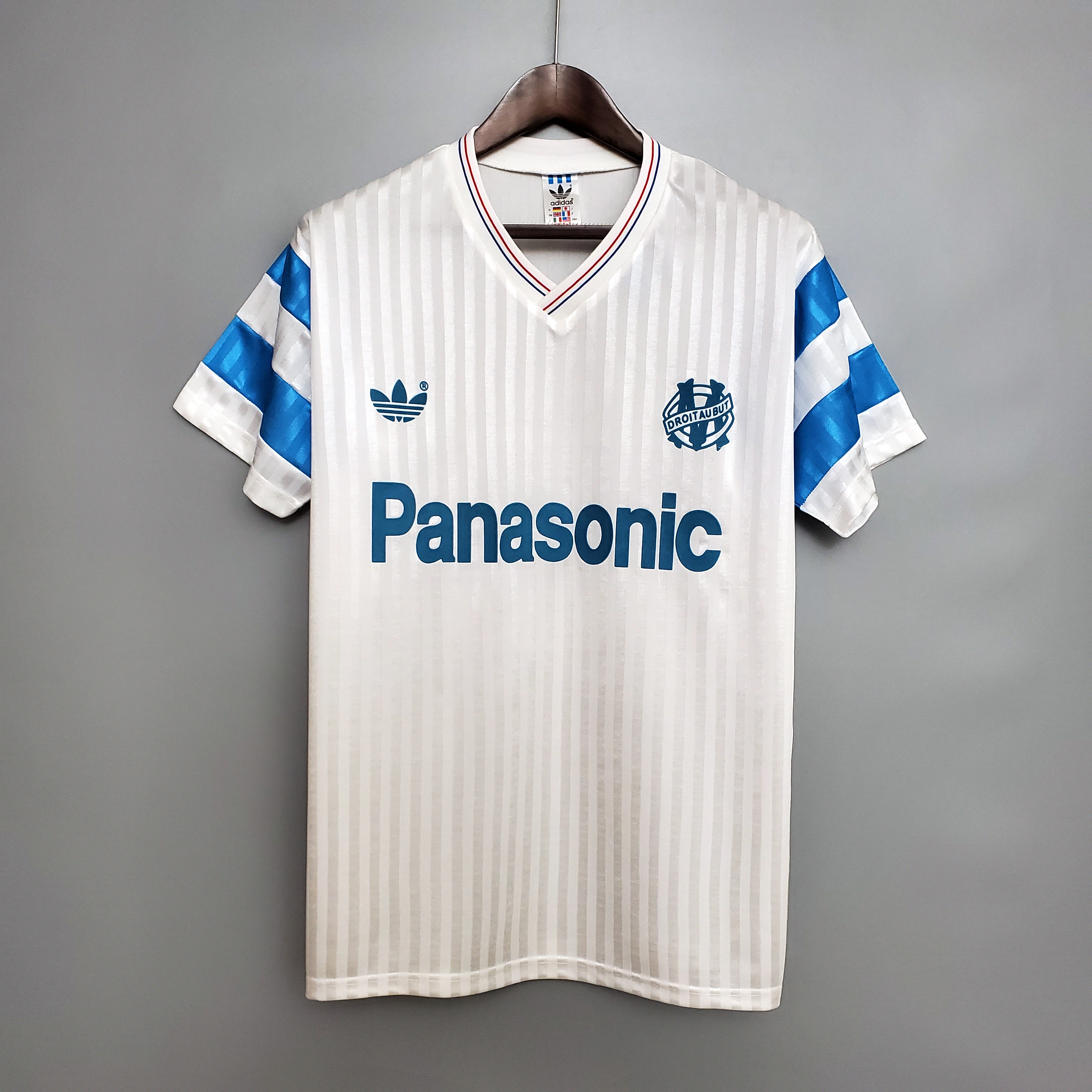 Marseille 1990 Mens Retro Home Design 2 Jersey