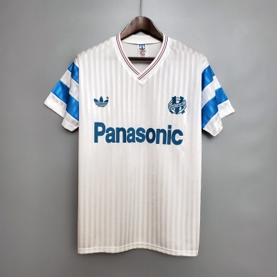 Marseille 1990 Mens Retro Home Design 2 Jersey 01