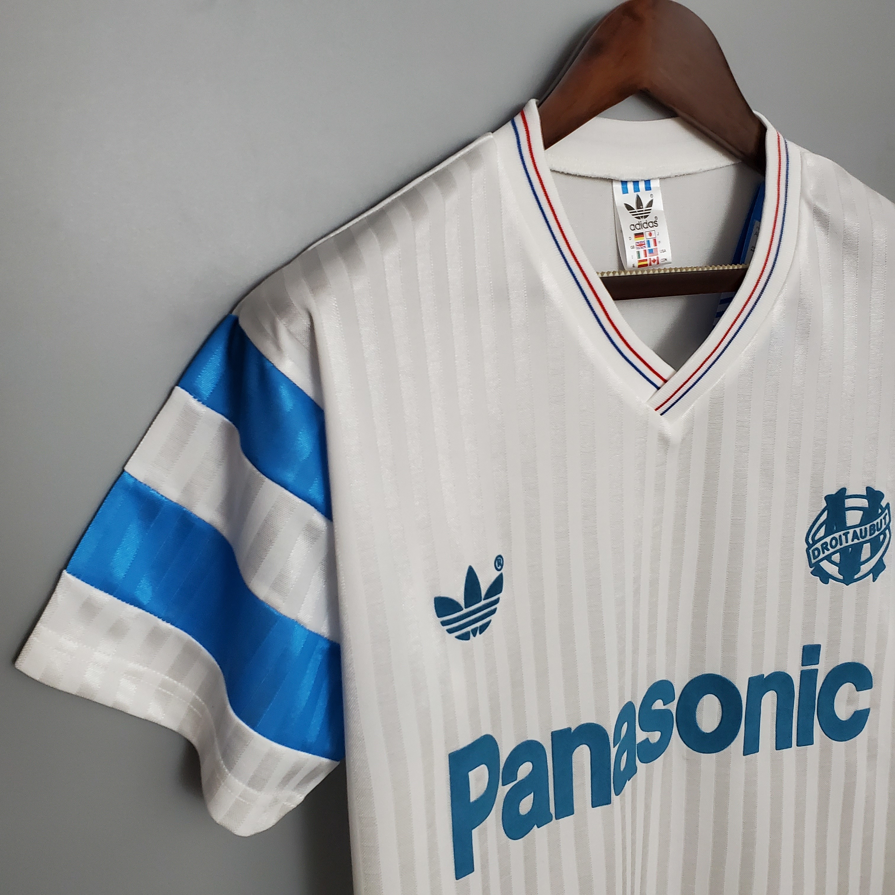 Marseille 1990 Mens Retro Home Design 2 Jersey