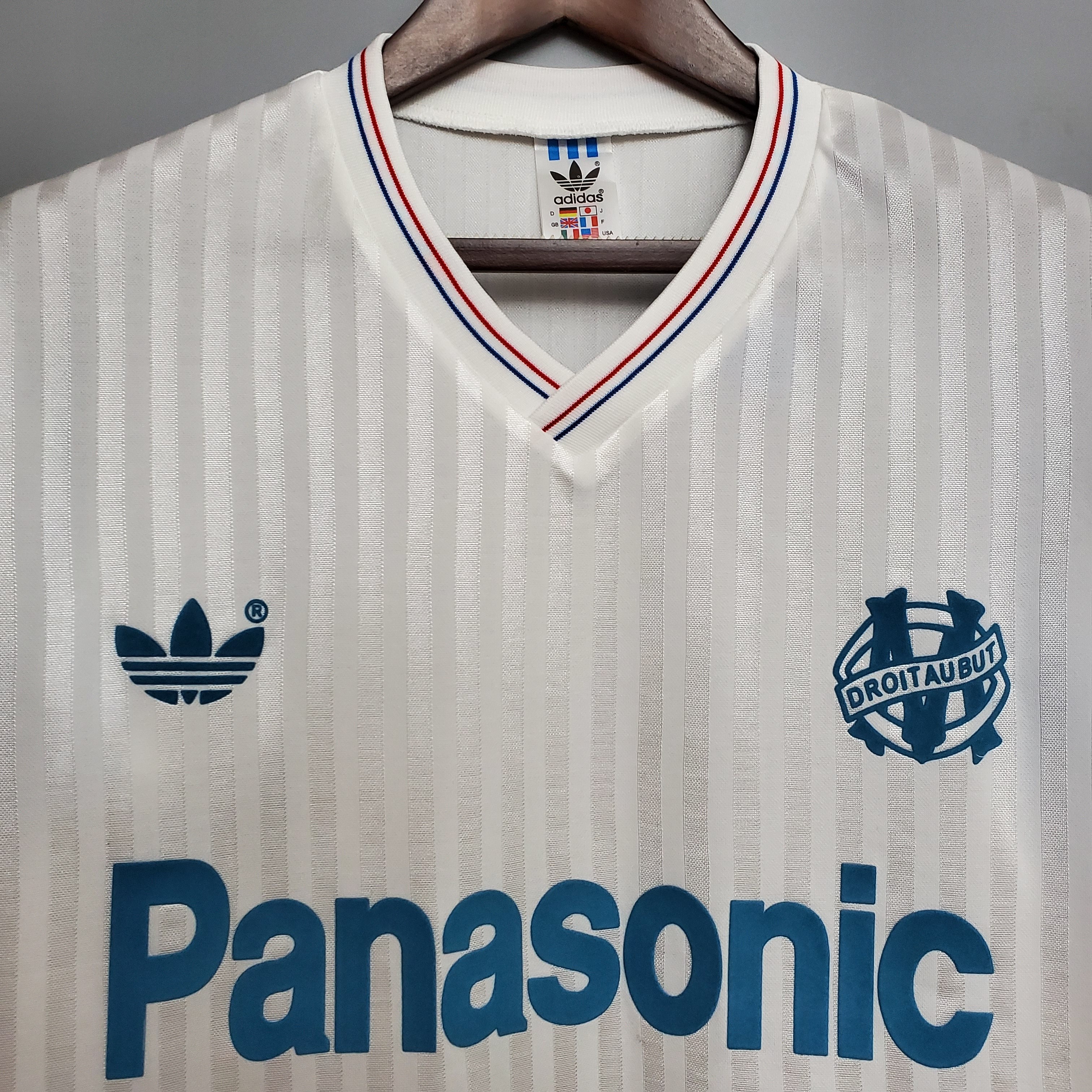 Marseille 1990 Mens Retro Home Design 2 Jersey