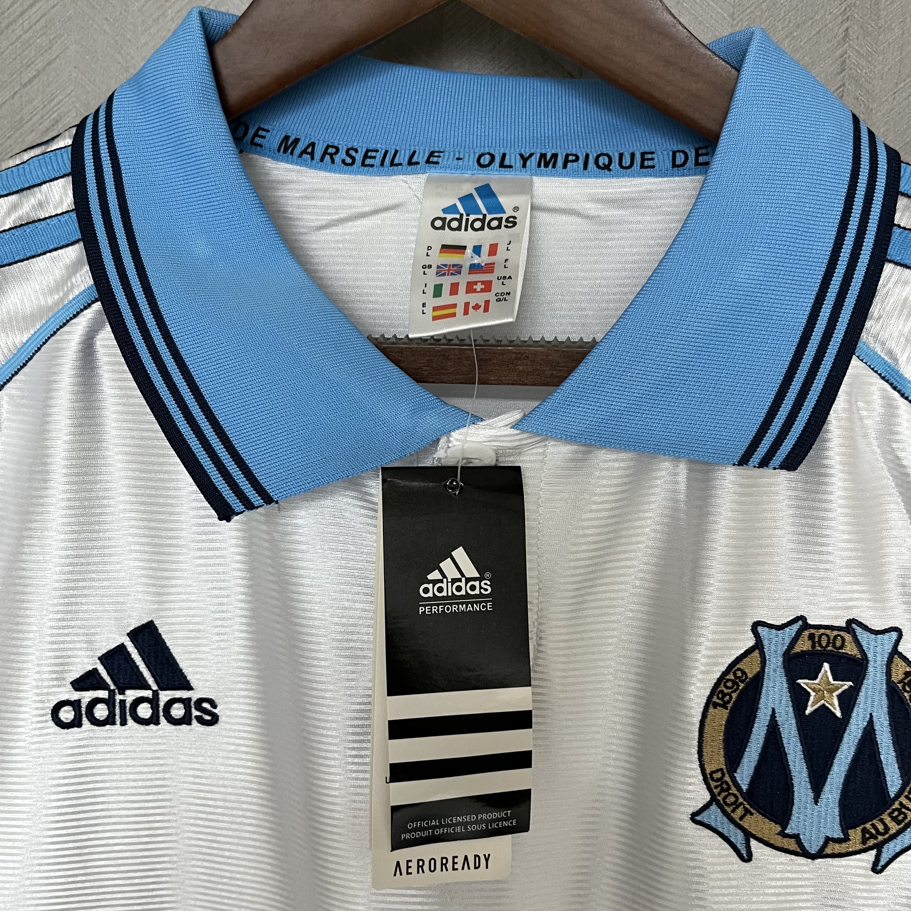 Marseille 1998/99 Mens Retro Home Jersey