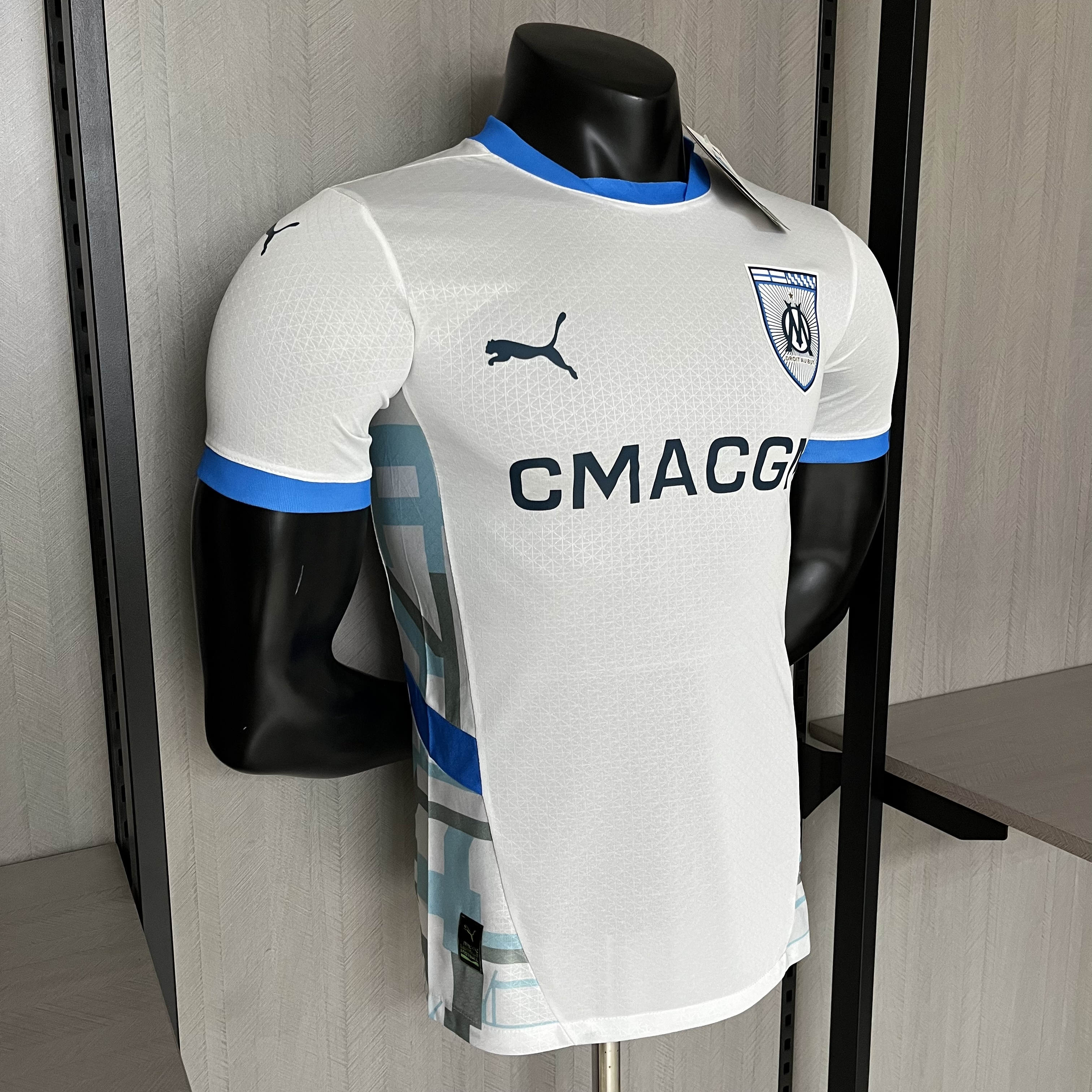 Marseille 2024/25 Mens Player Version White Jersey