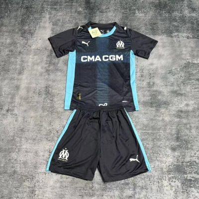 Marseille 2025/26 Kids Away Kit 01