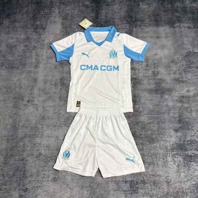 Marseille 2025/26 Kids Home Jersey 01