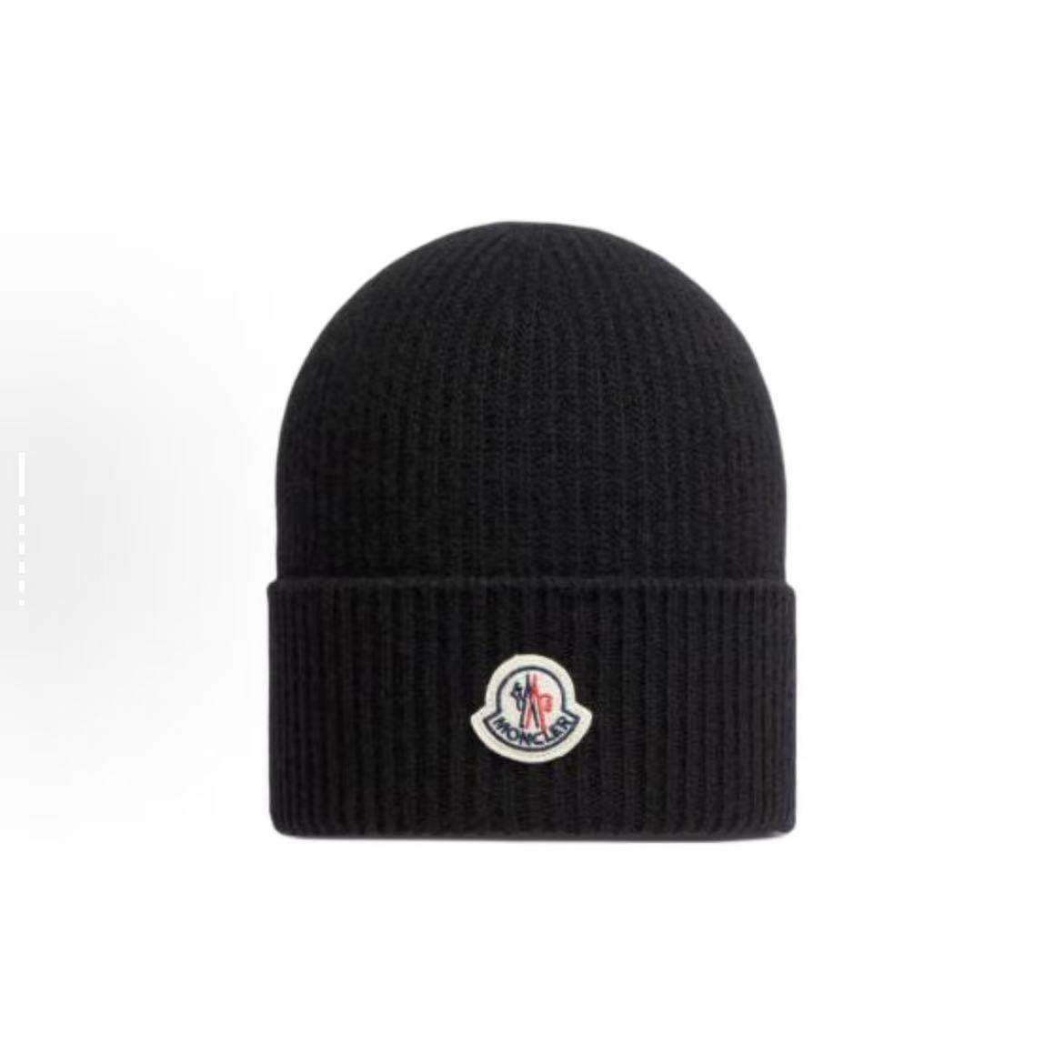 Moncler Cashmere Blend Beanie Black