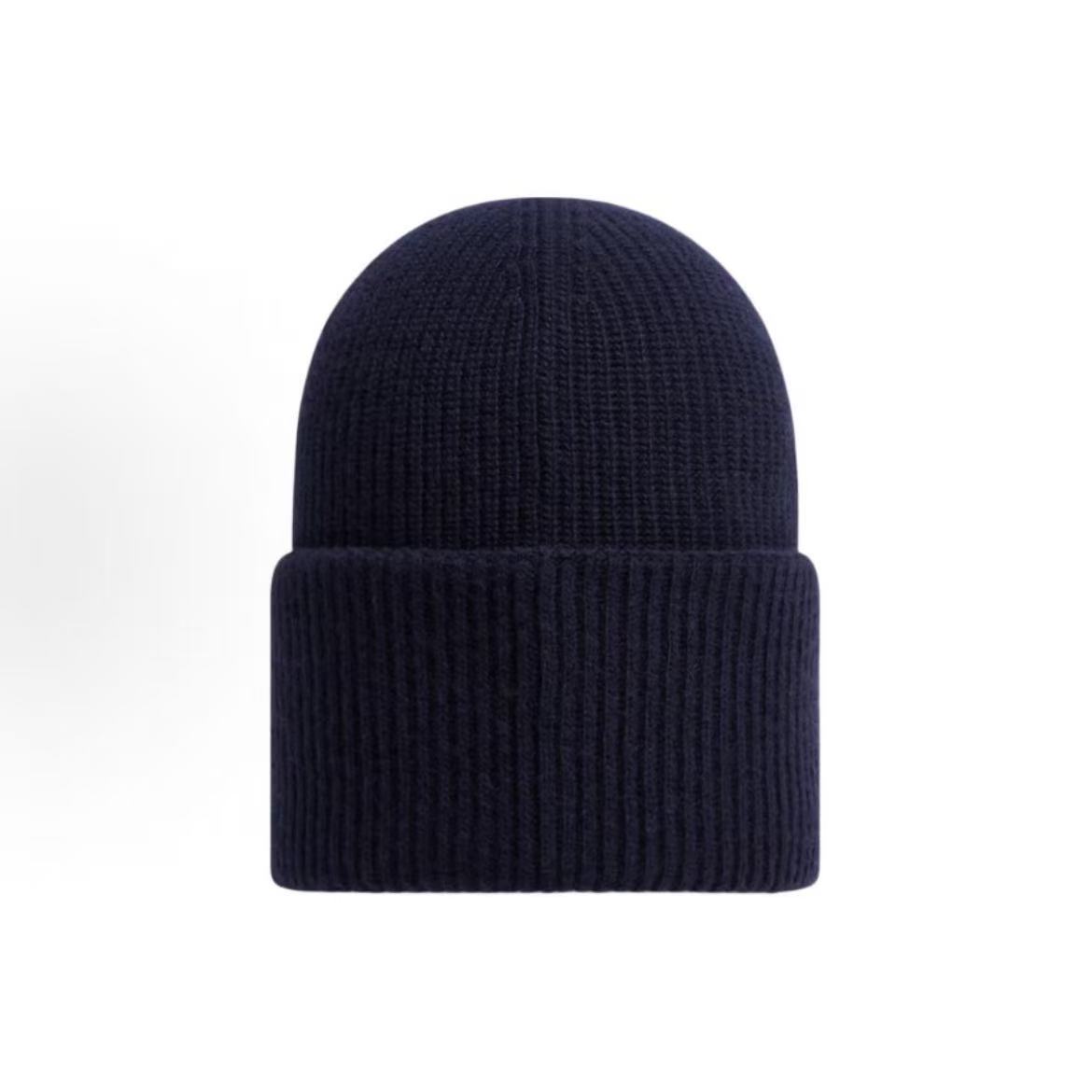 Moncler Cashmere Blend Beanie Navy Blue