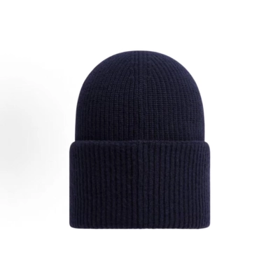 Moncler Cashmere Blend Beanie Navy Blue 02