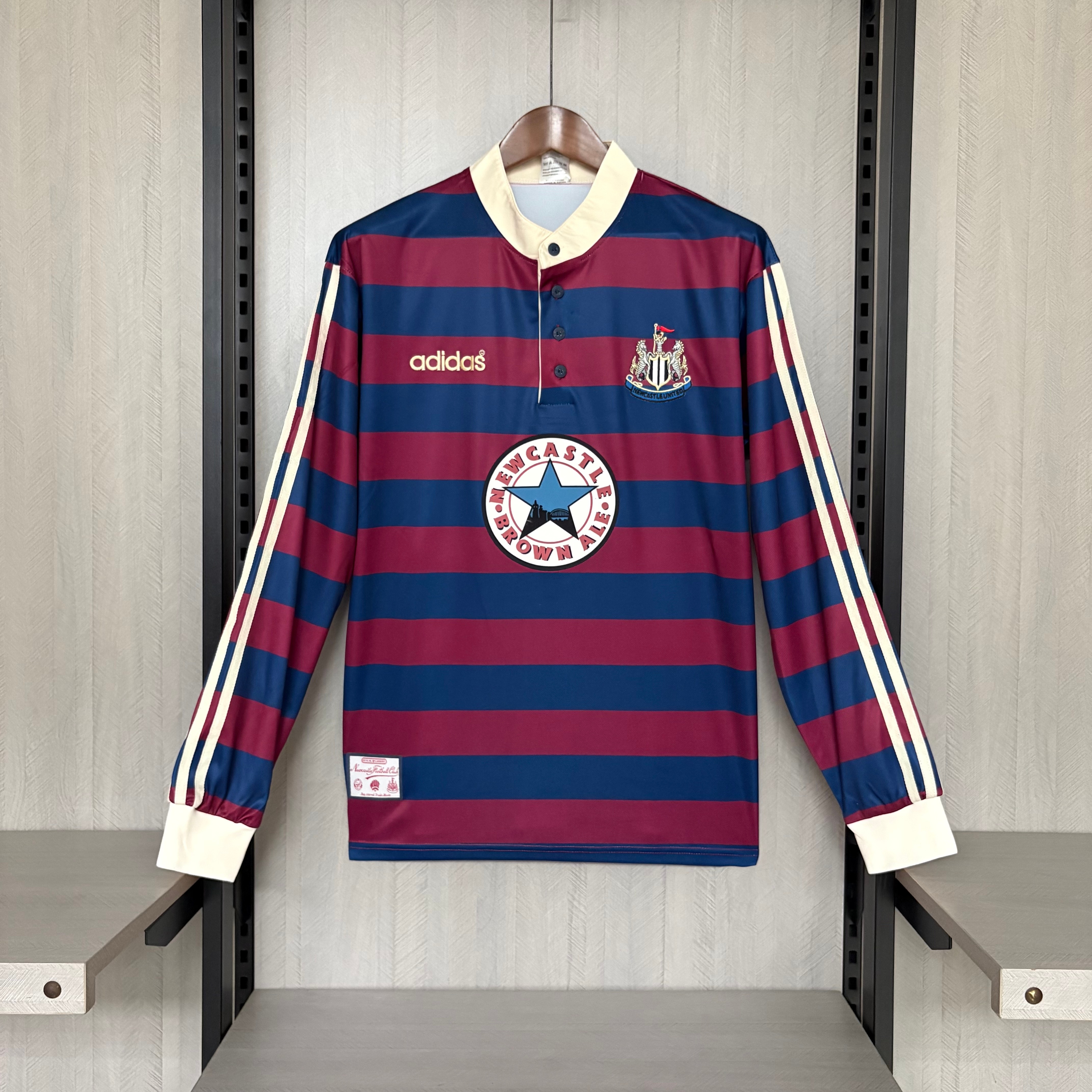 Newcastle United 1995/97 Mens Retro Long Sleeve Away Jersey