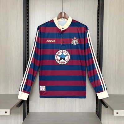 Newcastle United 1995/97 Mens Retro Long Sleeve Away Jersey 01