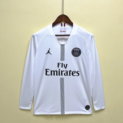 Paris Saint-Germain 2018/19 Mens Retro Long Sleeve White Jersey 01