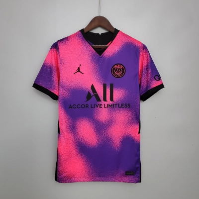 Paris Saint-Germain 2020/21 Mens Purple Jordan Fourth Jersey 01