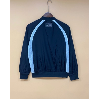 Paris Saint-Germain 2022 Mens Black/White Jordan Windbreaker Jacket 02
