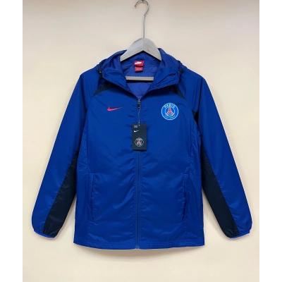 Paris Saint-Germain 2022 Mens Blue/Black Windbreaker Jacket 01