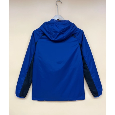 Paris Saint-Germain 2022 Mens Blue/Black Windbreaker Jacket 02