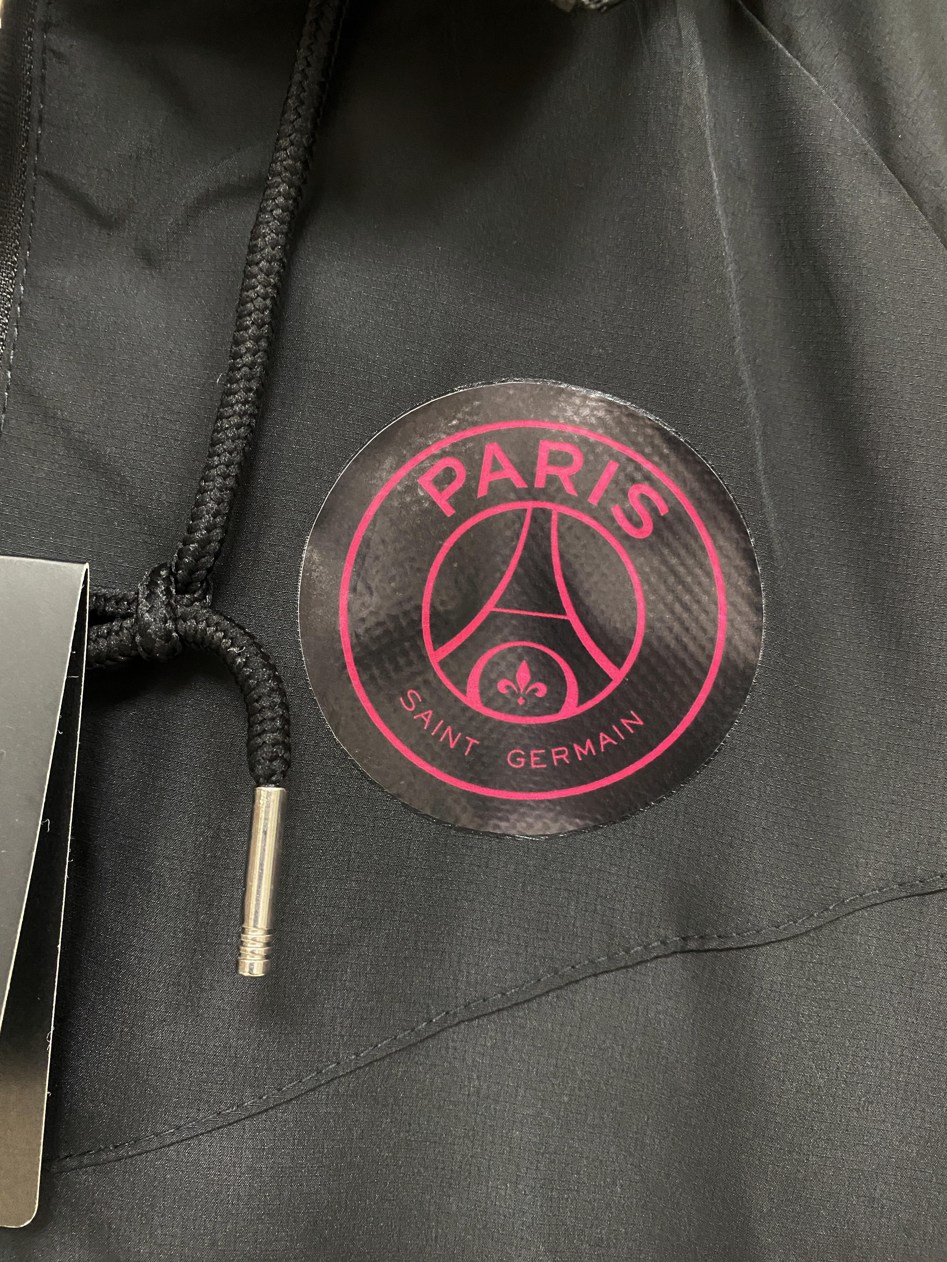 Paris Saint-Germain Mens Black Windbreaker Jacket