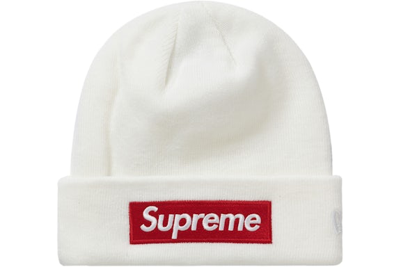 Supreme New Era Box Logo Beanie (FW21) White