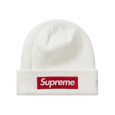 Supreme New Era Box Logo Beanie (FW21) White 01
