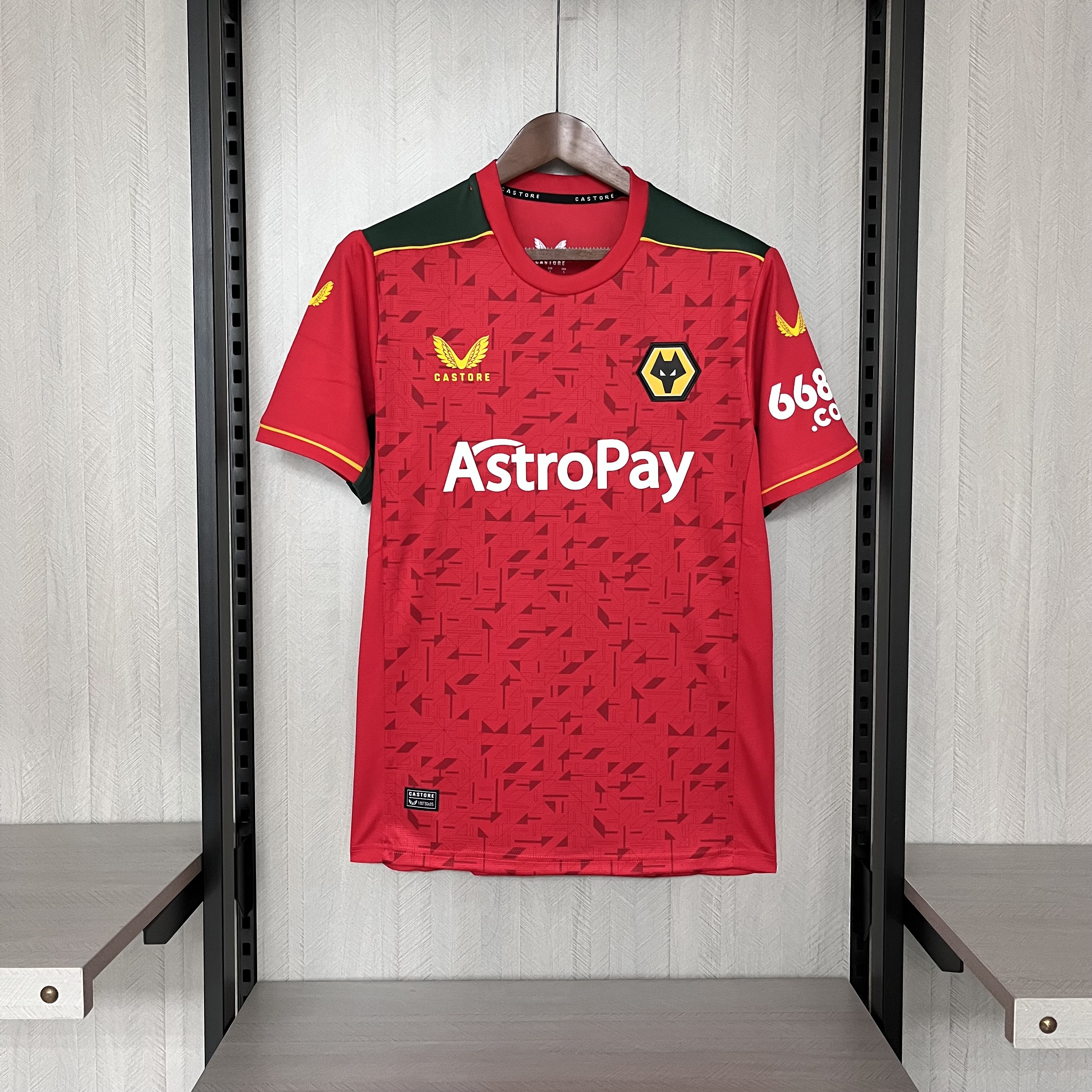 Wolverhampton Wanderers 2023/24 Mens Red Goalkeeper Jersey