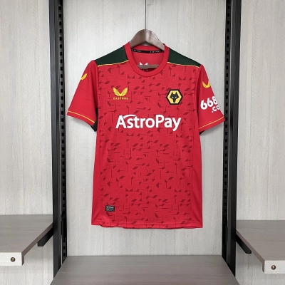 Wolverhampton Wanderers 2023/24 Mens Red Goalkeeper Jersey 01