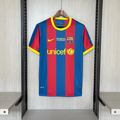 Barcelona 10/11 Mens Retro Home Design 2 Jersey 01