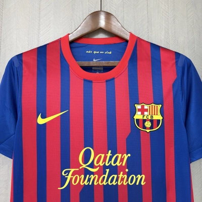 Barcelona 11/12 Mens Retro Home Design 2 Jersey 02