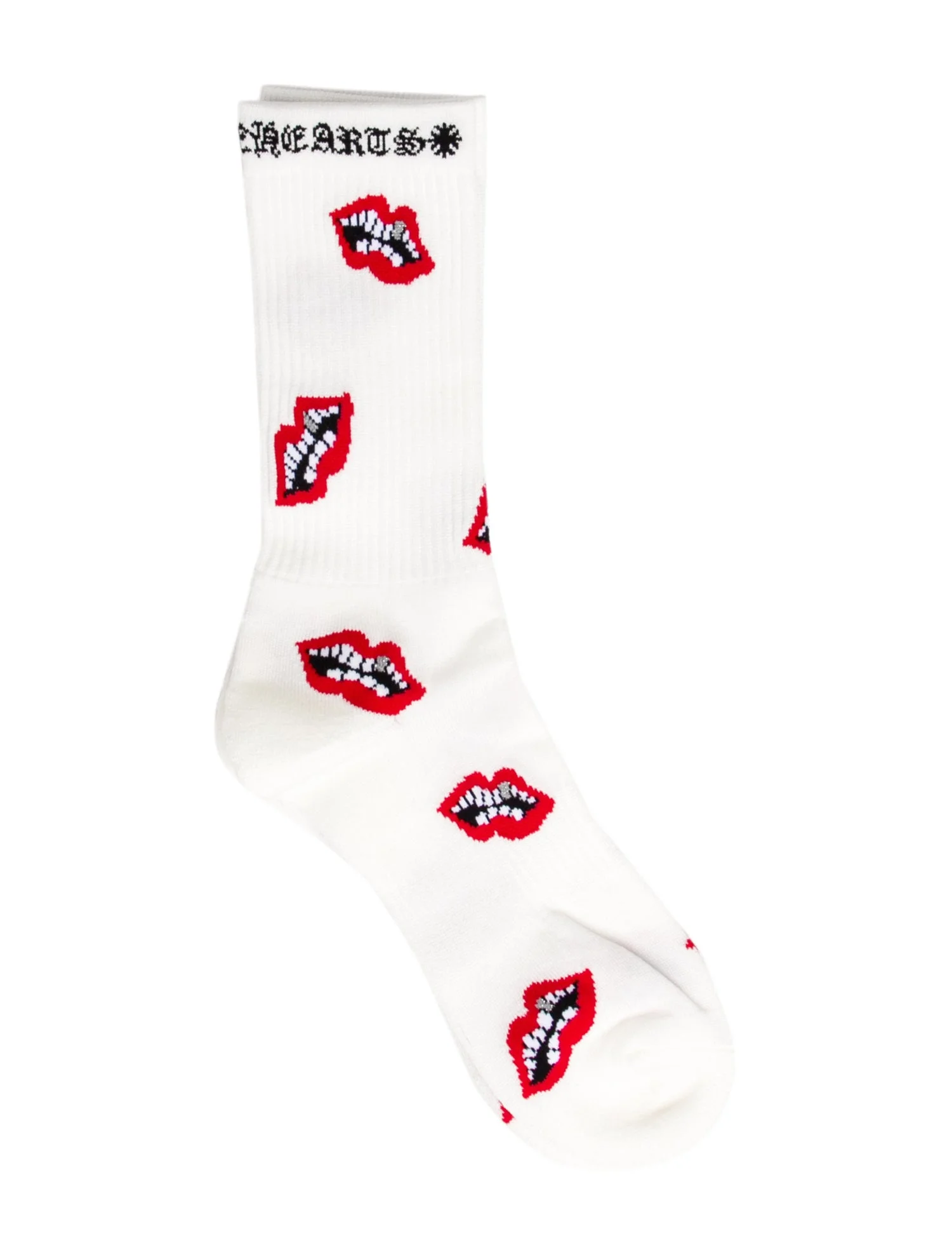 Chrome Hearts Chomper Socks Red/Black/White