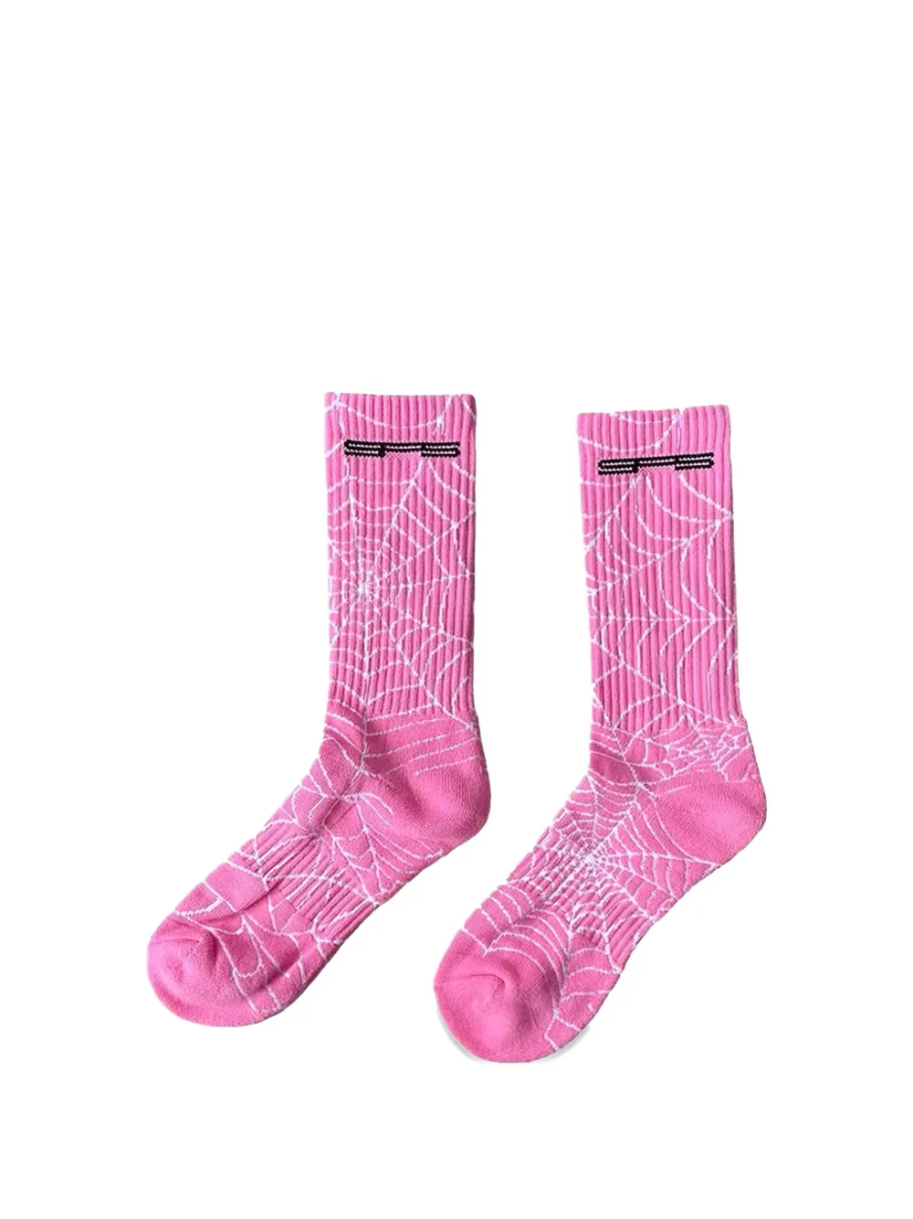 Sp5der Spiderweb-print Sock Pink
