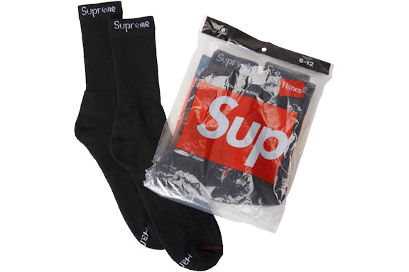 Supreme Hanes Socks Black