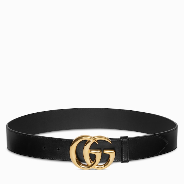 Gucci GG Marmont Wide Belt with Shiny Buckle