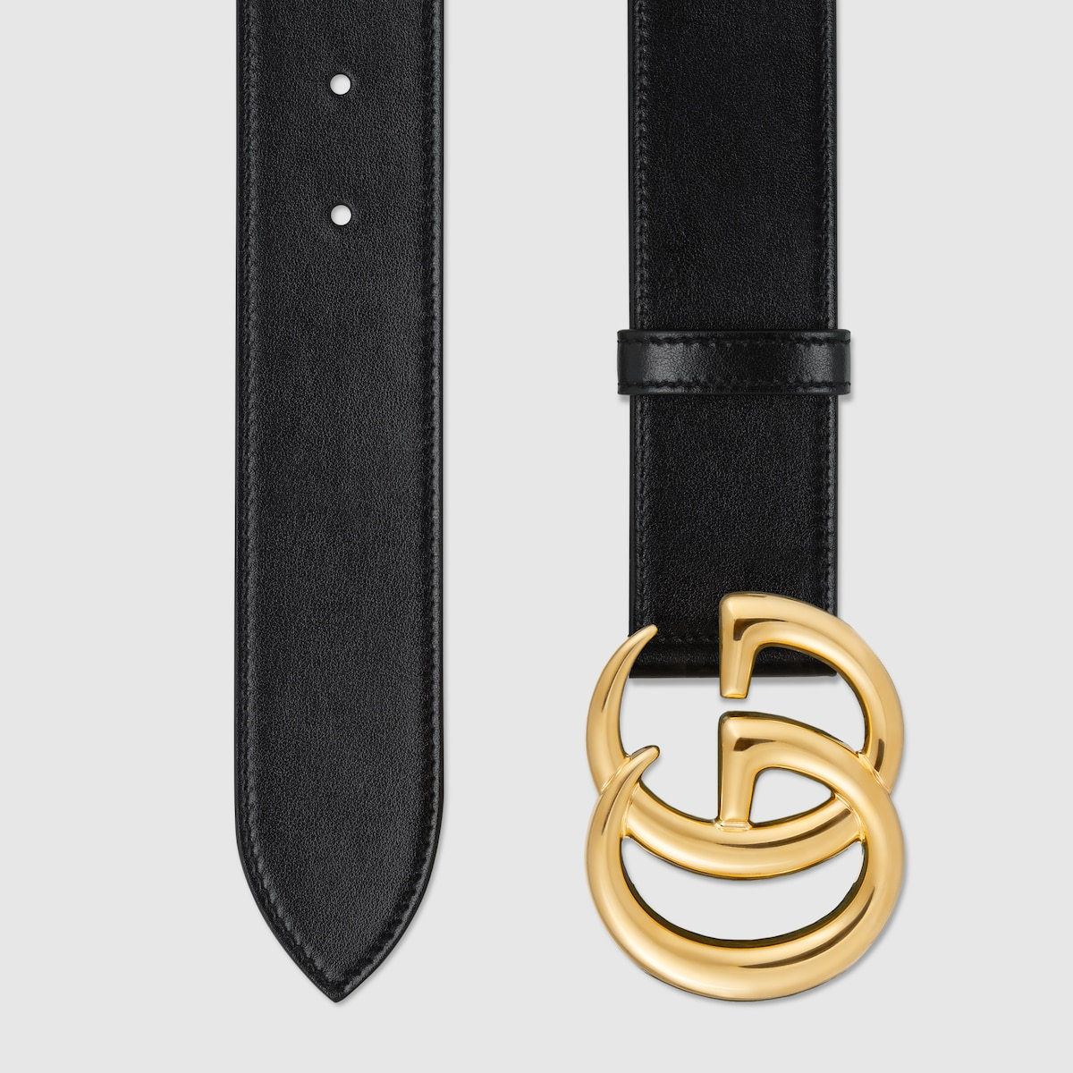 Gucci GG Marmont Wide Belt with Shiny Buckle
