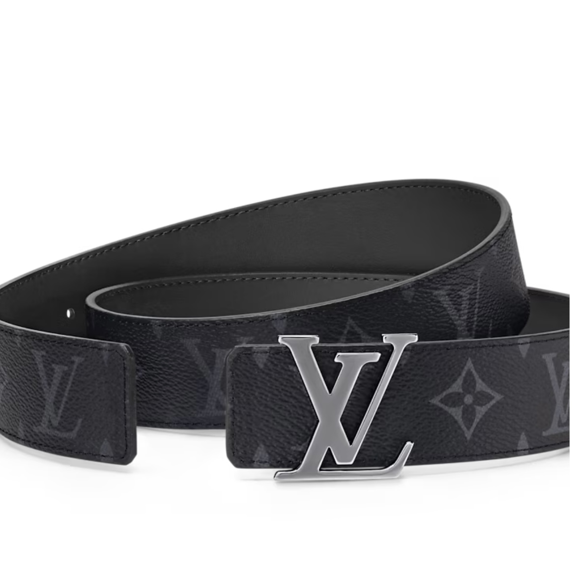Louis Vuitton LV Initiales 35mm Reversible Belt Black Monogram Eclipse