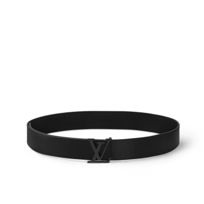 Louis Vuitton LV Initiales 40mm Double-sided Leather Belt Black 02