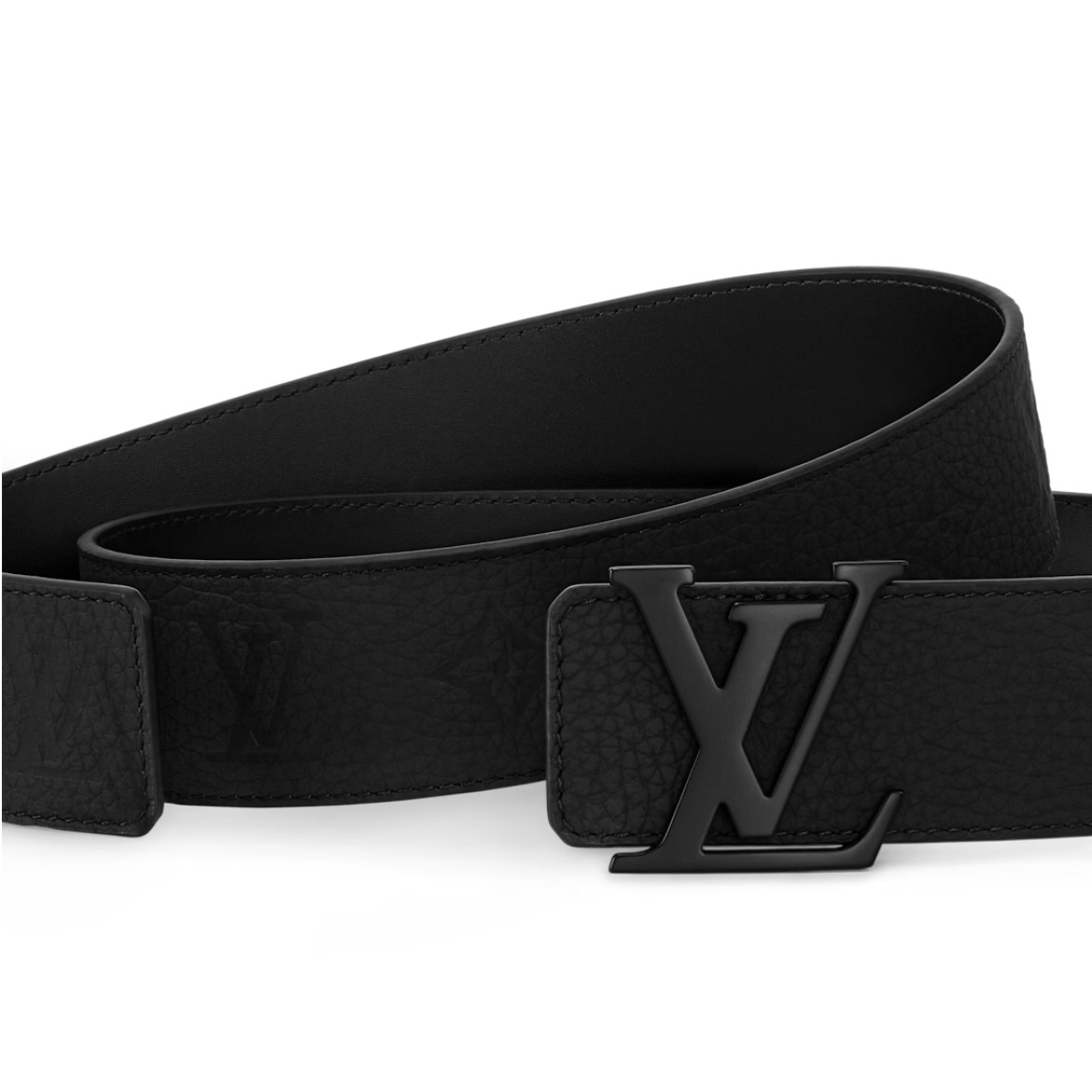 Louis Vuitton LV Initiales 40mm Double-sided Leather Belt Black