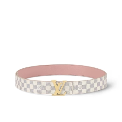 Louis Vuitton LV Initials 30MM Reversible Belt Damier Azur Canvas 01