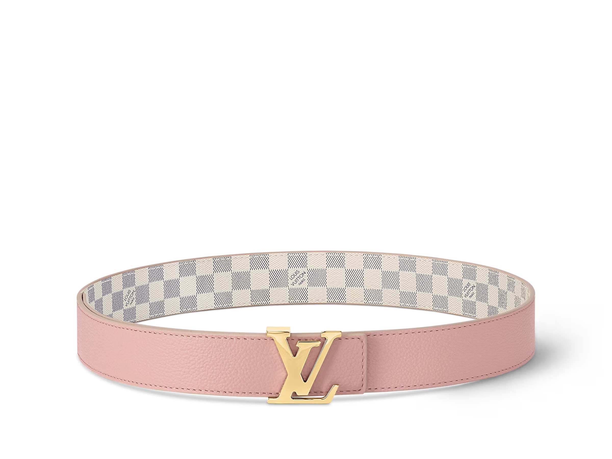 Louis Vuitton LV Initials 30MM Reversible Belt Damier Azur Canvas