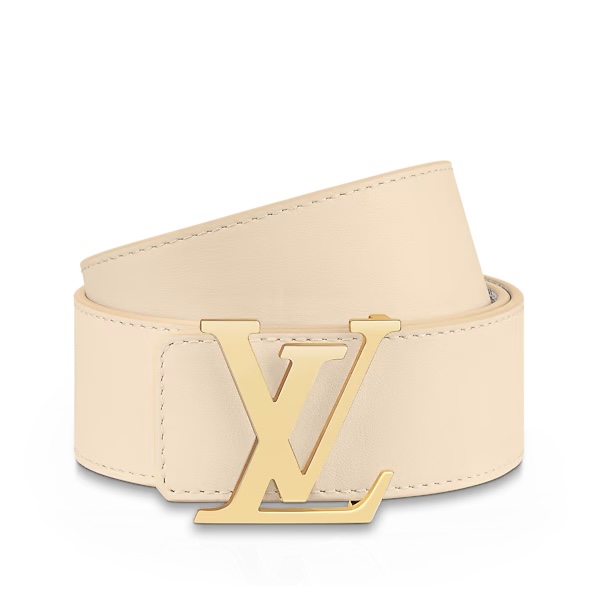 Louis Vuitton LV Initials 40MM Reversible Belt Gold-color Hardware LV Initiales Damier Azur Canvas