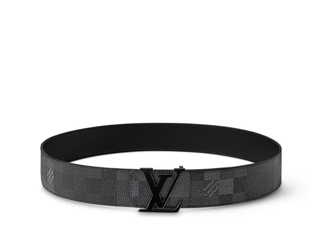 Louis Vuitton LV Initials Damoflage 40MM Reversible Belt Black-toned LV Initials Buckle