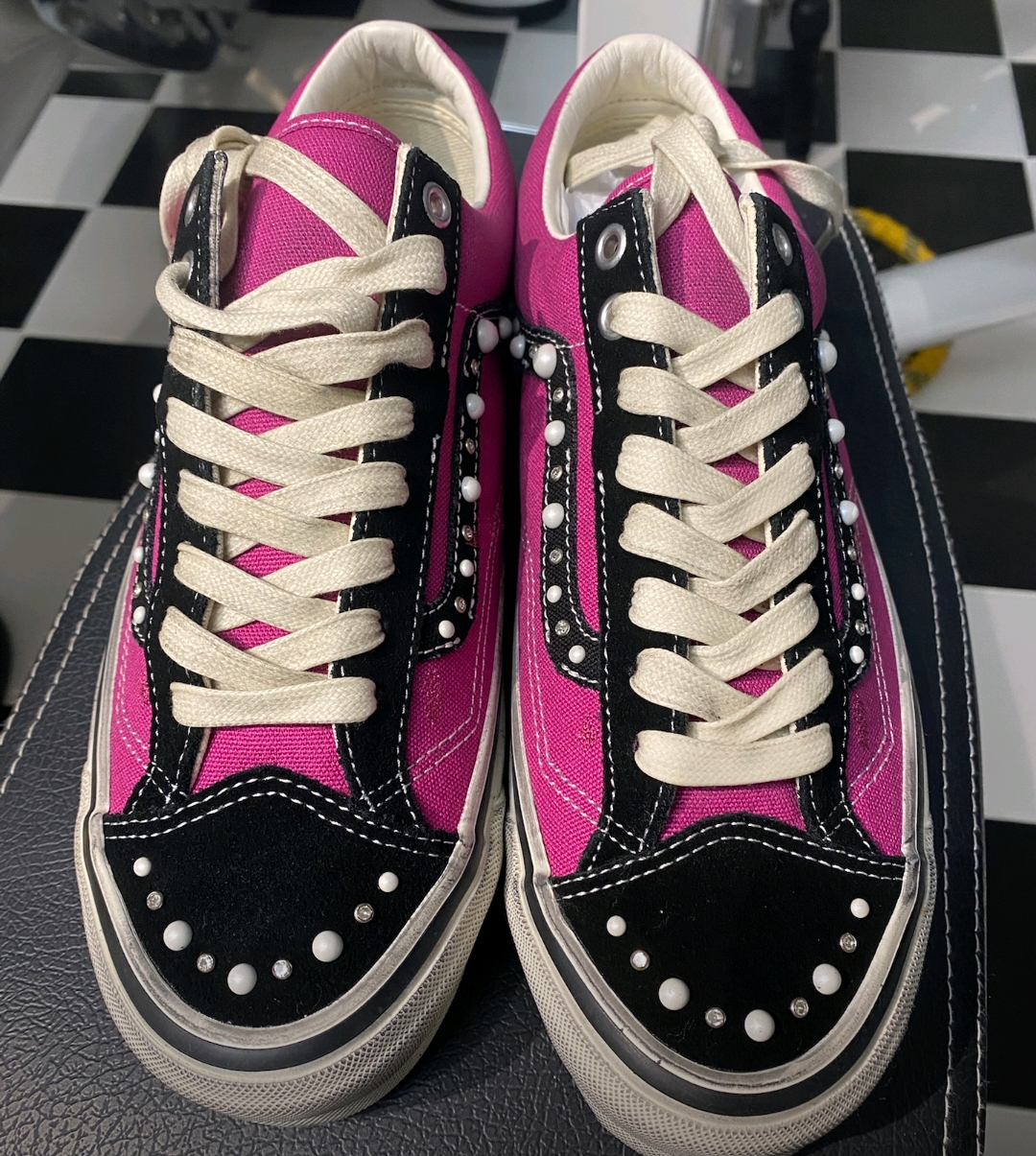 Vans OTW Old Skool 36 Pearlized Pack Pink Black review Callen 00