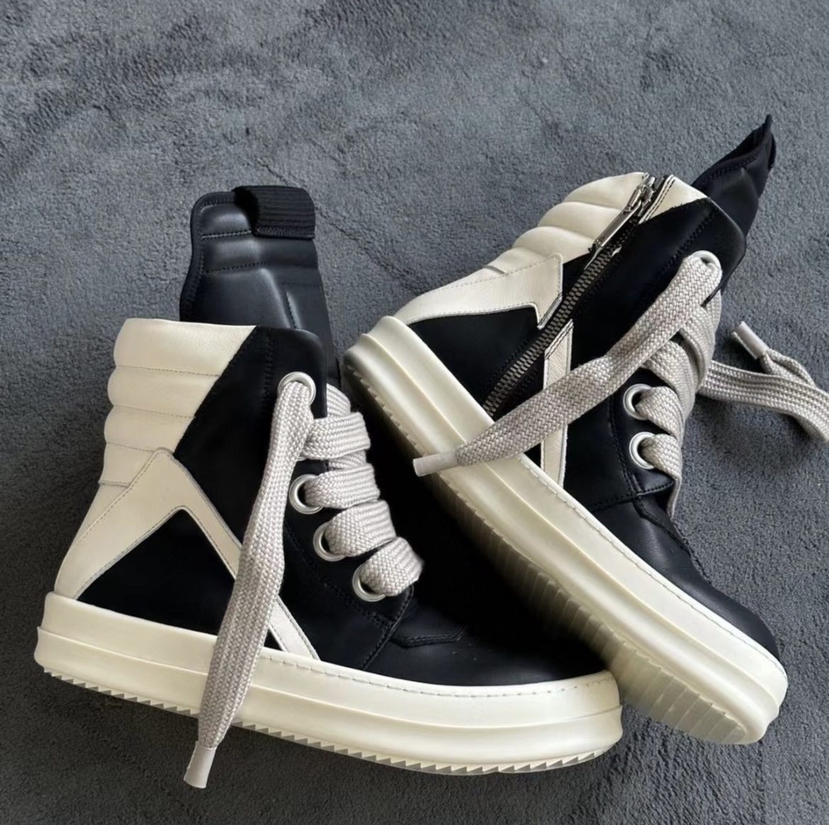 RICK OWENS/RO Geobasket Black and White review 0