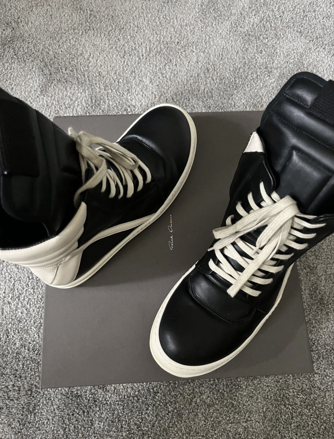 RICK OWENS/RO Geobasket Black and White review 0