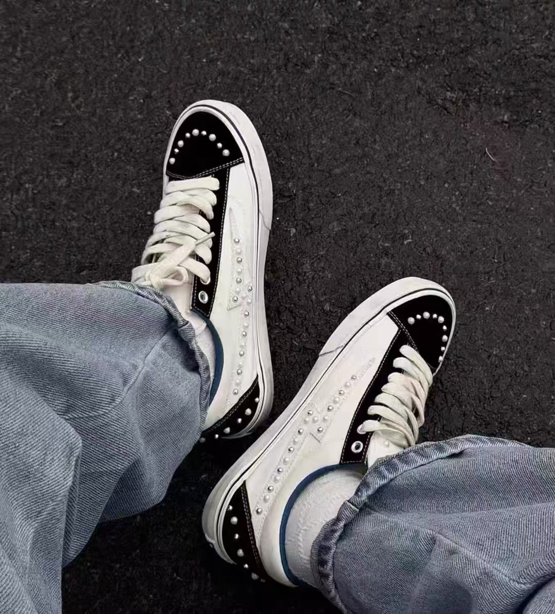 Vans OTW Old Skool 36 Pearlized Pack Marshmallow Black White review Eamon