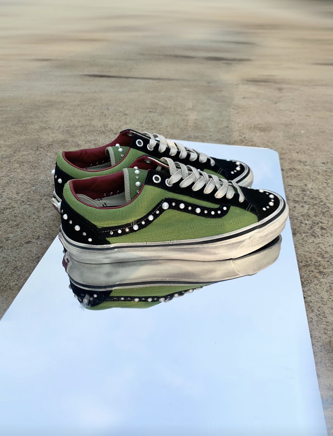 SATOSHI NAKAMOTO x Vans Old Skool Reissue 36 'Pearlized Army review Oliverr