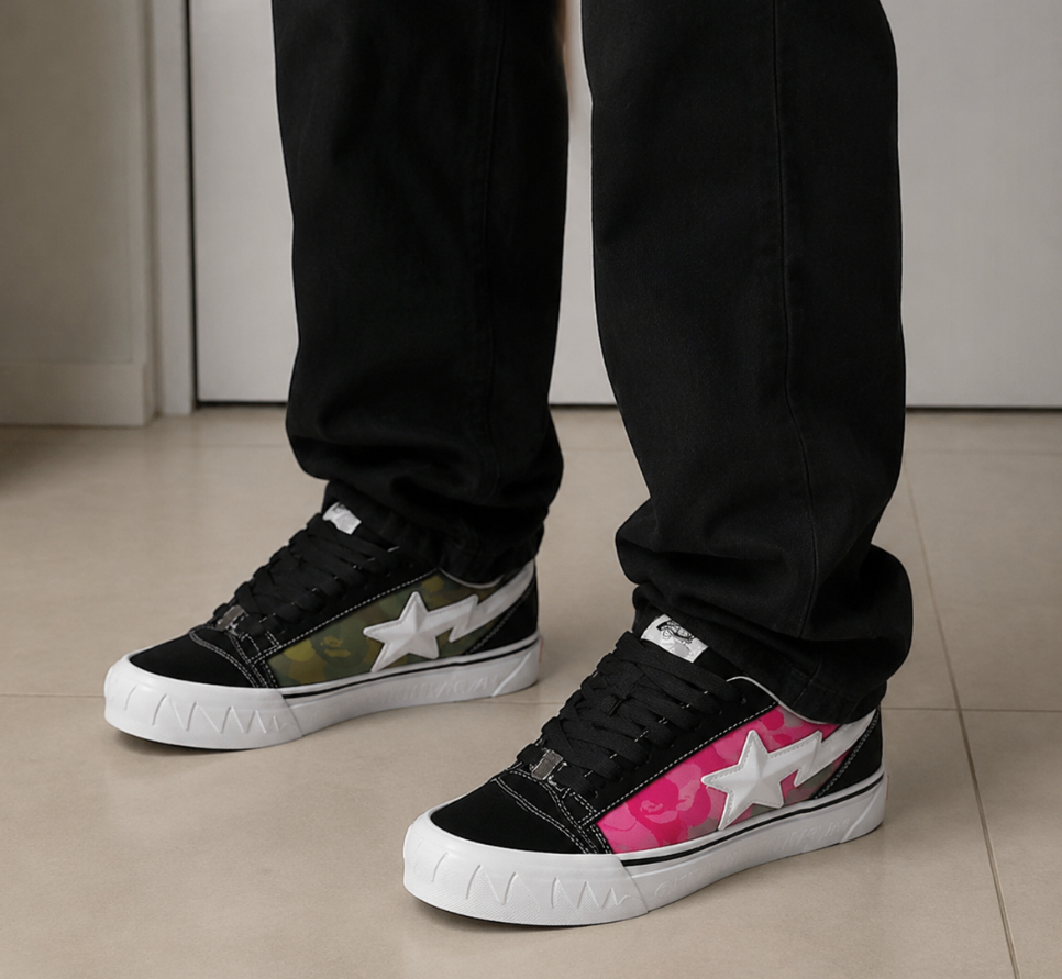 Vans x BAPE Premium Knu Skool Camo Green review tj