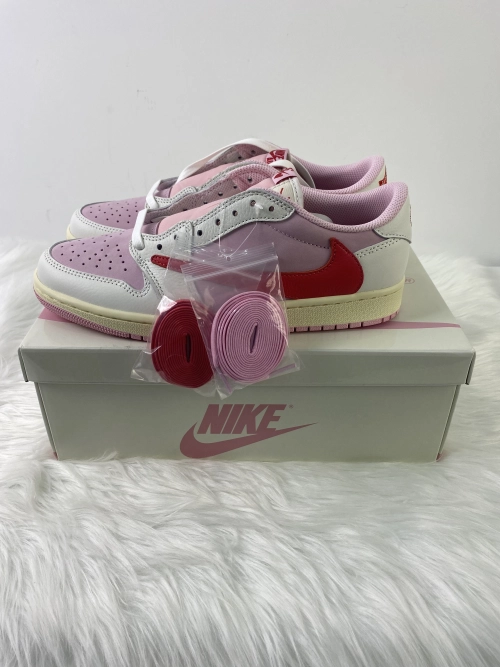 QC Photos: Travis Scott x Air Jordan 1 Retro Low OG Sail Tropical Pink