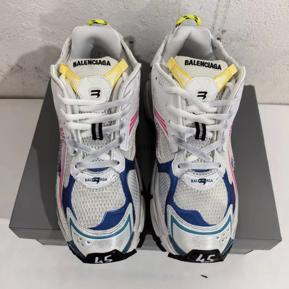 WBCShoes QC Photos: Balenciaga Runner Sneaker White Multi-Color