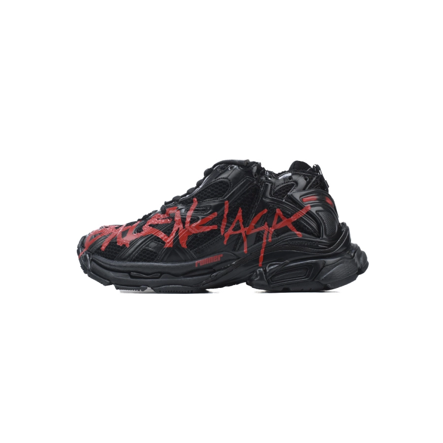 Balenciaga Runner Black And Red Characters