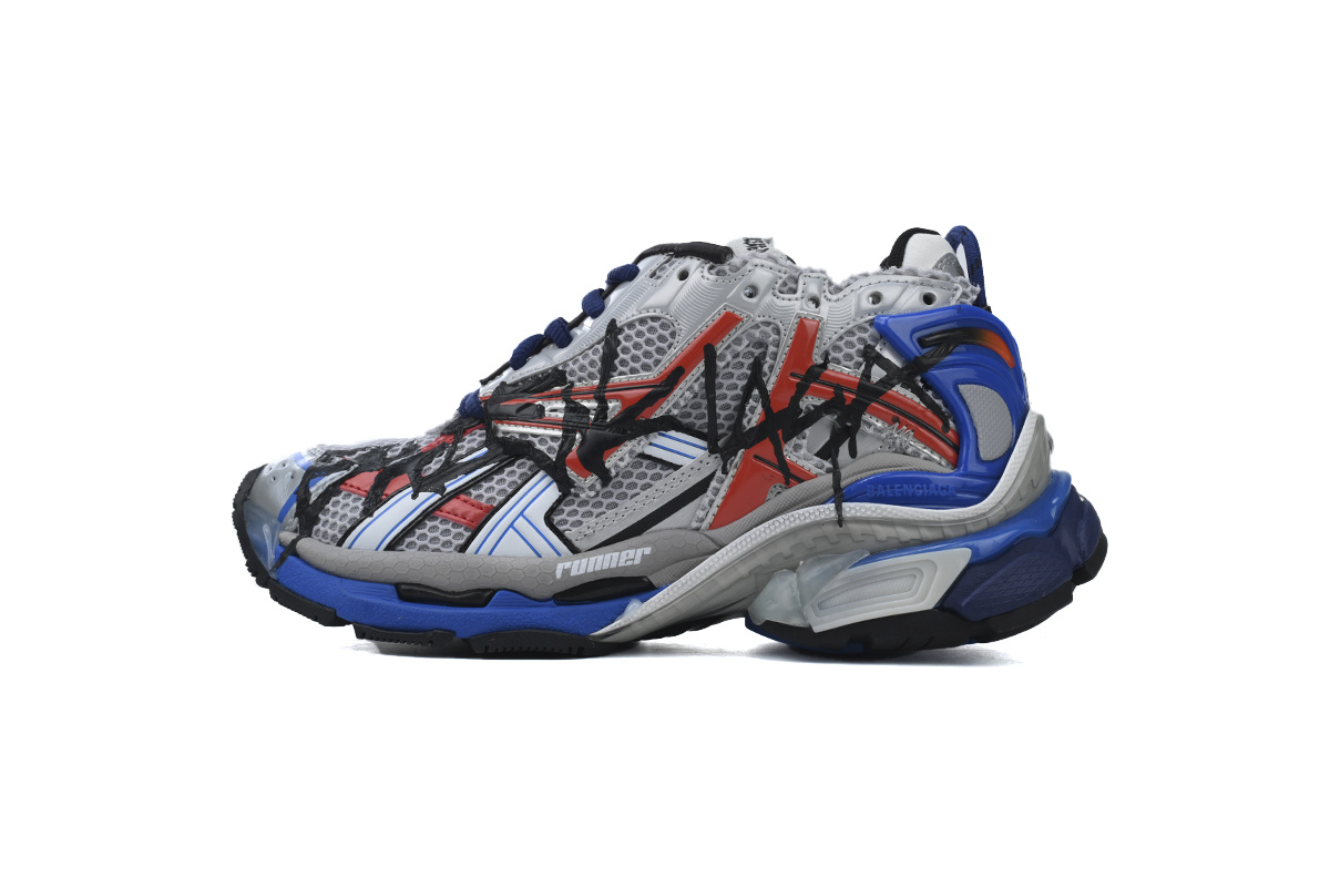 Balenciaga Runner Graffiti Sneakers Multicolor Grey Red Blue 677403 W3RBQ 1264